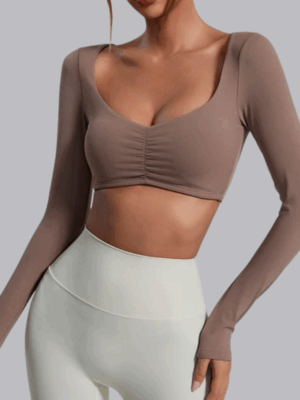 Tee-shirt Manche Longue - Brassière intégrée - Elena