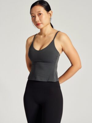 V Cami Bra in Truffle (Long)