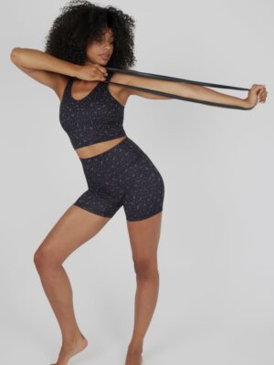 2 PK Lux 5" Leopard Print Short and Solid Short