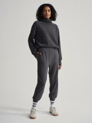 Varley Brushed Rib Slim Cuff Pant 25 - Black Marl