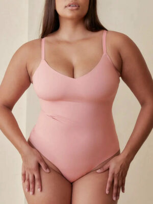 V Neck Hourglass Shapewear Bodysuit