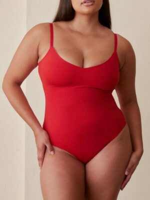 V Neck Hourglass Shapewear Bodysuit