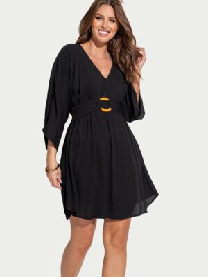 Crinkle Ring Woven Cover-Up