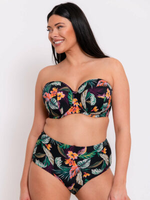 Curvy Kate Cuba Libre Bandeau Strapless Multiway Bikini Top Print Mix