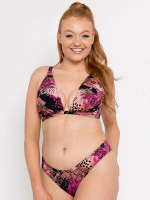 Curvy Kate Pool Party Non Wired Triangle Bikini Top Print Mix