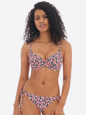 Freya Cala Fiesta Plunge Bikini Top Leopard