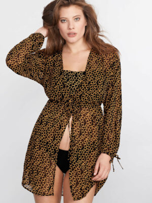Casablanca Chiffon Kimono Cover-Up